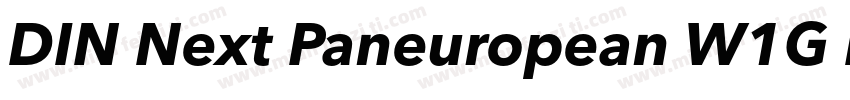 DIN Next Paneuropean W1G Bold字体转换